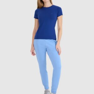 51fa3310cf973382e754977844361e3546c2399c 4F T-shirt slim gładki damski - granatowy