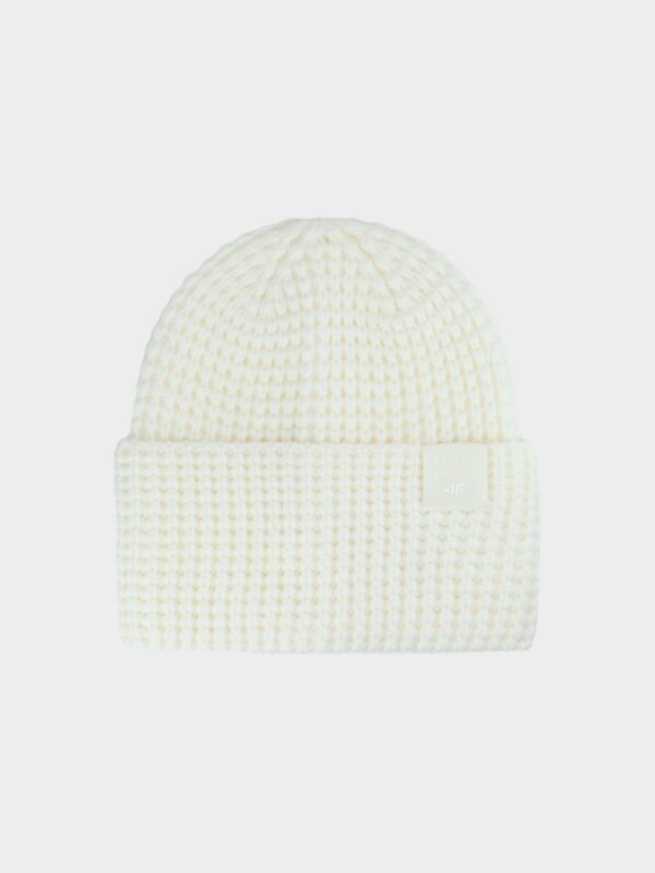 4F Czapka zimowa dziewczęca - beżowa