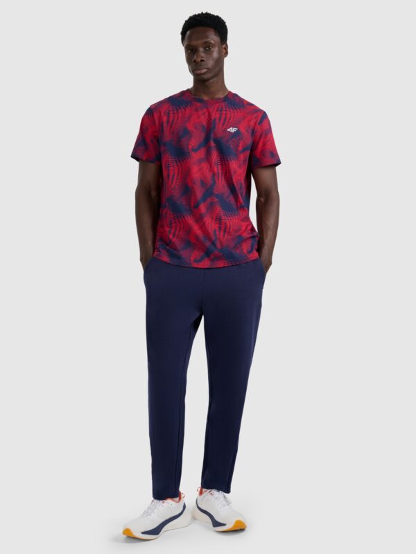 4F T-shirt regular z nadrukiem męski - czerwony