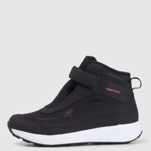 4F Buty zimowe śniegowce z izolacją Primaloft dziewczęce - czarne