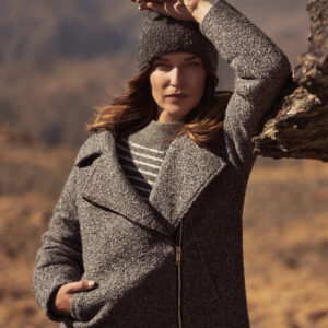 Kurtka zapinana na zamek szara