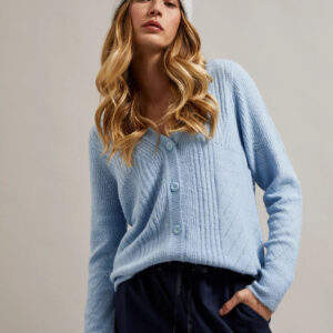 Czapka w jodełkę szara