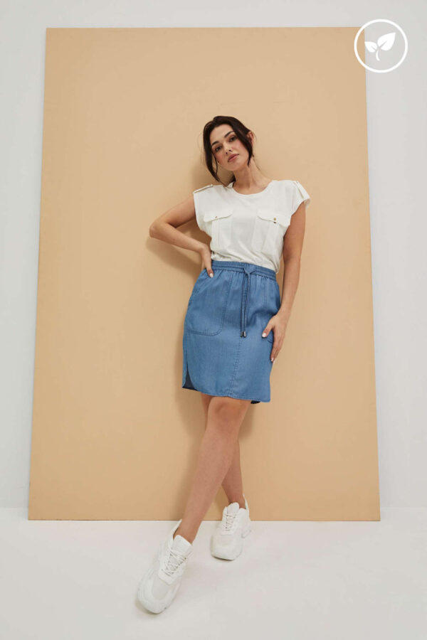 5483a0bb3bc3690ea9beafb2e22340f7343a920a Prosta spódnica z tkaniny lyoce