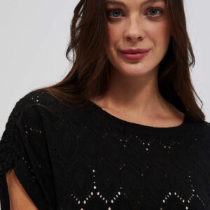 Ażurowa bluzka czarna