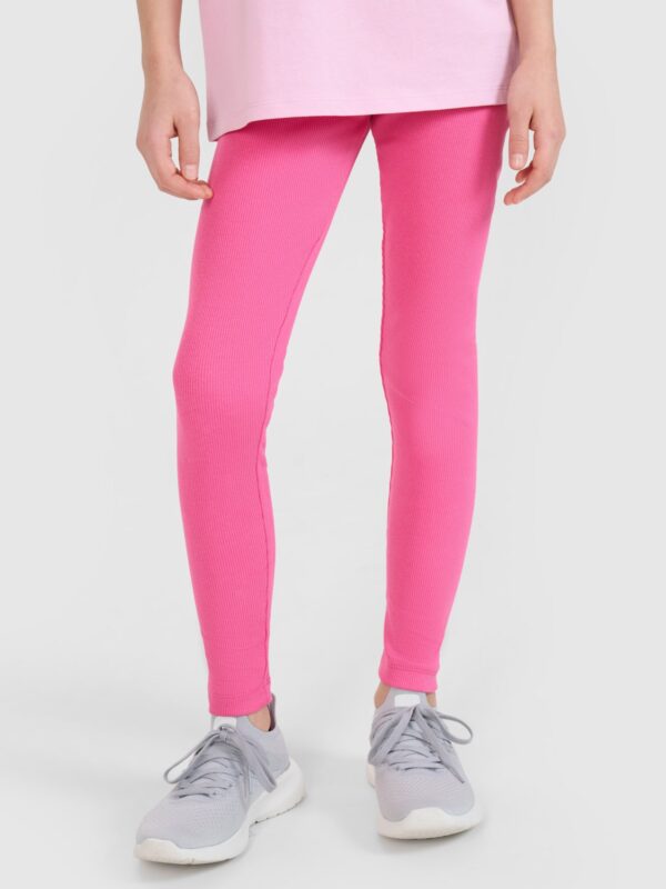 4F Legginsy dzianinowe dziewczęce - różowe 164 (13-14 lat)