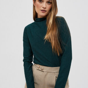 Bluzka z metaliczną nitką szmaragdowa