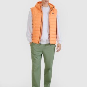 4F Bezrękawnik puchowy z wypełnieniem syntetycznym męski - pomarańczowy