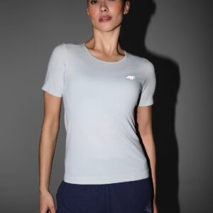 4F Koszulka do biegania w terenie regular damska - szara