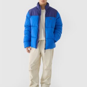 4F Kurtka puchowa z syntetycznym wypełnieniem męska - niebieska