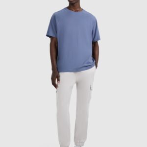 4F T-shirt oversize gładki męski - granatowy