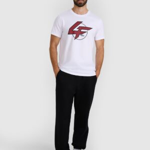 4F T-shirt regular z nadrukiem męski - biały