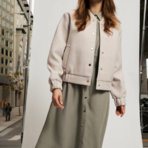 Kurtka bomberka damska beżowa