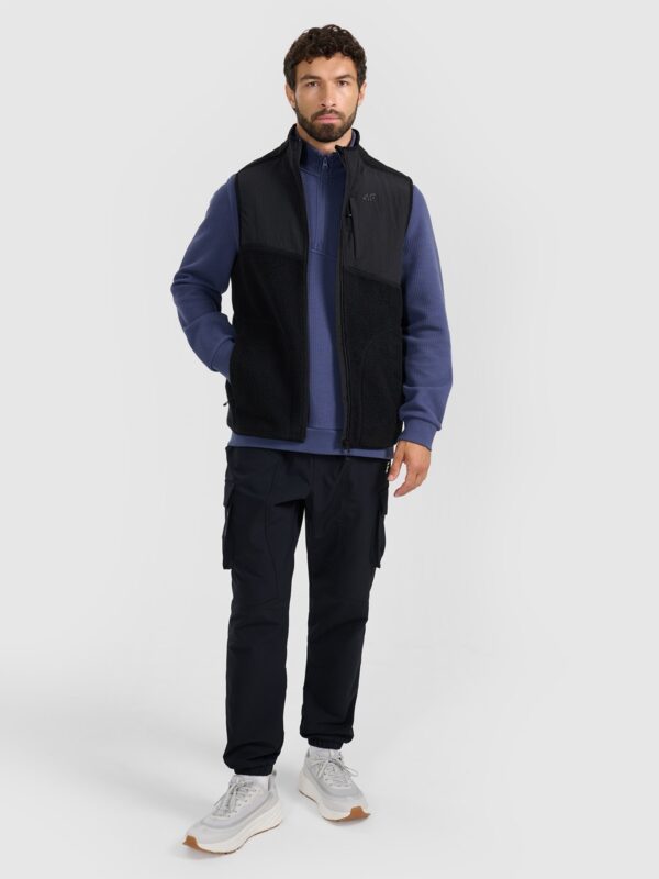 4F Bezrękawnik sherpa męski - czarny