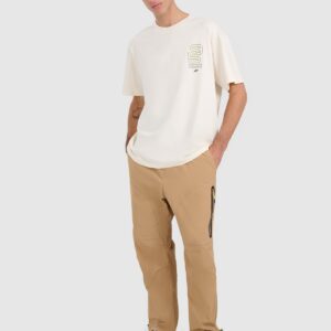 4F T-shirt oversize z nadrukiem męski - biały