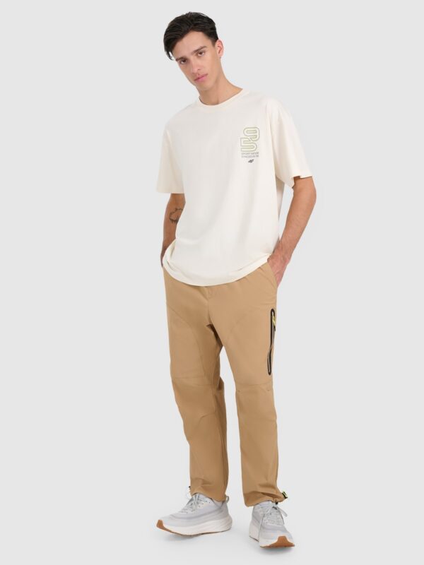 4F T-shirt oversize z nadrukiem męski - biały