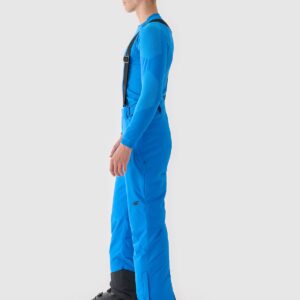 4F Spodnie narciarskie z szelkami membrana 10000 męskie - niebieskie