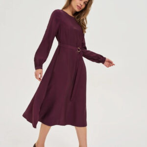 Sukienka midi burgundowa