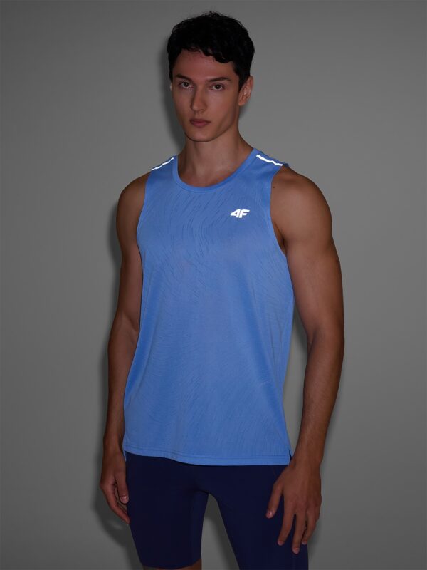 4F Tank top do biegania regular szybkoschnący męski - niebieski