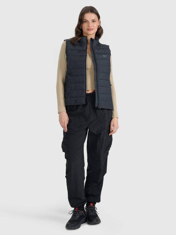 4F Bezrękawnik puchowy z wypełnieniem syntetycznym damski - czarny
