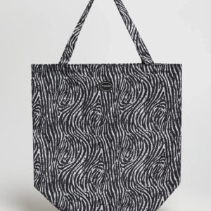 Wzorzysta bawełniana torba czarna