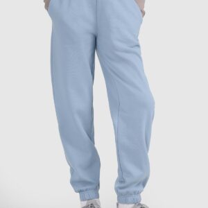 4F Spodnie dresowe joggery dziewczęce - niebieskie 140 (9-10 lat)