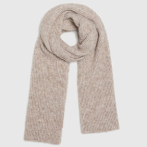 Szal z dodatkiem wełny beżowy