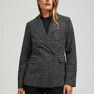 Dwurzędowa marynarka z ozdobnymi guzikami