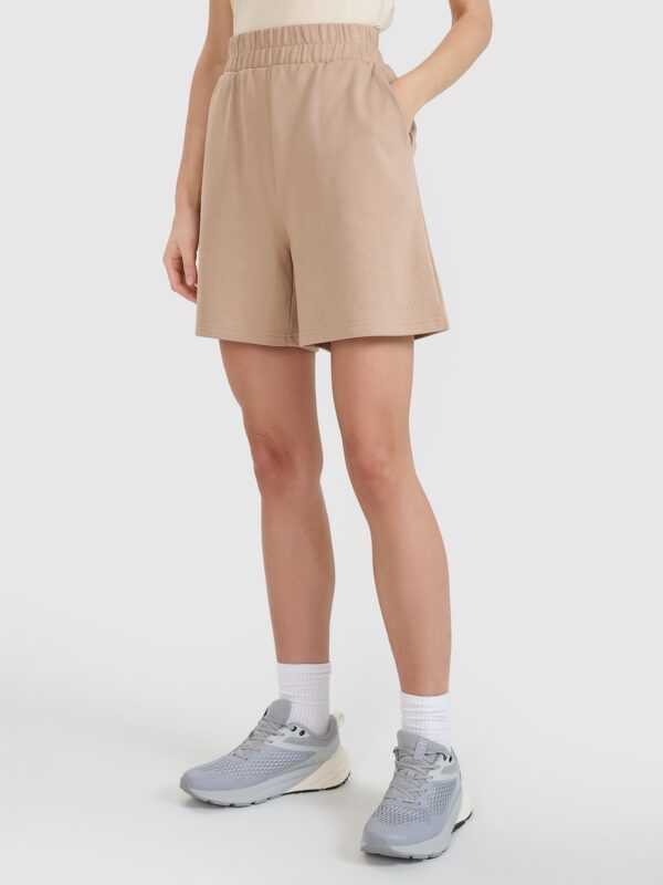 4F Spodenki dresowe damskie - beżowe