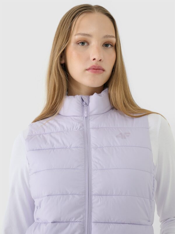 5b80fd5d7b35b0842d9484996f29bae5f6c1dc4e 4F Bezrękawnik puchowy z wypełnieniem syntetycznym damski - fioletowy