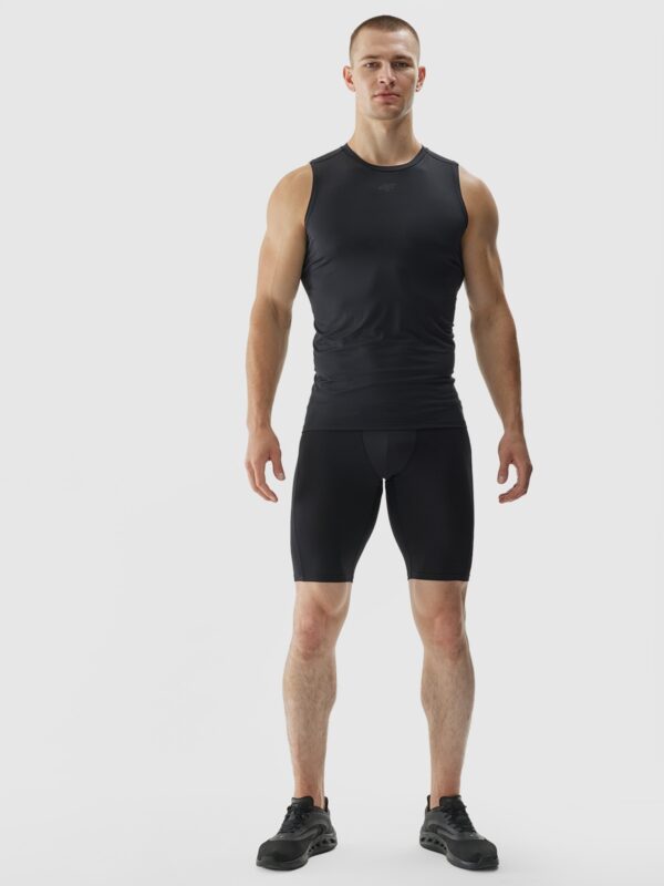 5b84747ca9ae15cb8e3bc1228dcc315f478db227 4F Spodenki treningowe slim szybkoschnące męskie - czarne