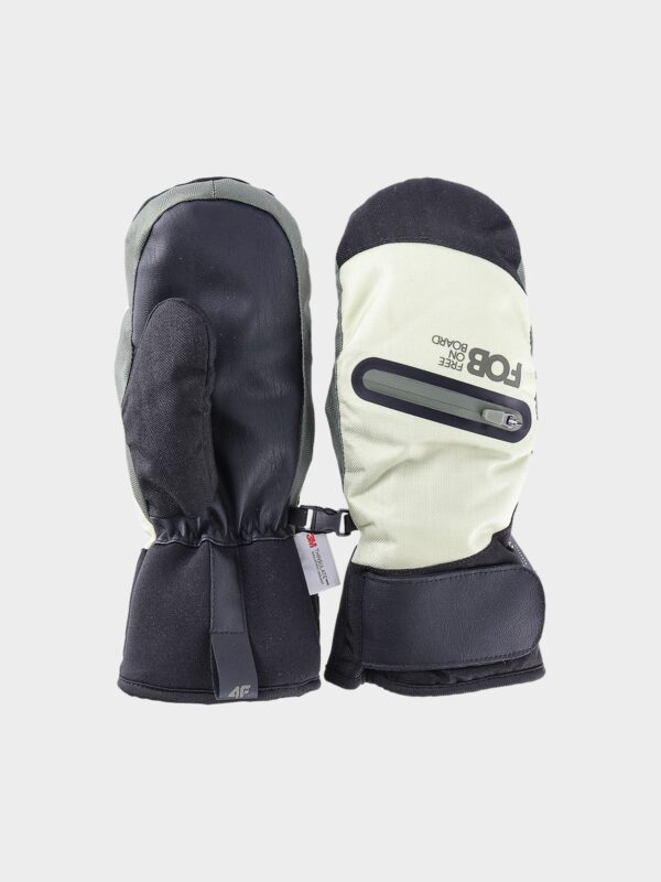 5ba20da8b90f6374a6ca2310b4661d6f2a7d4154 4F Rękawice snowboardowe Thinsulate membrana 10000 damskie - zielone