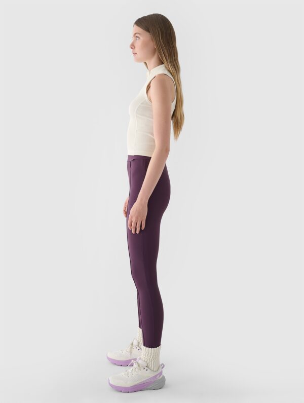 5c57204f1426eea505c71d1c52182ca8565d4d12 4F Legginsy dzianinowe damskie - fioletowe