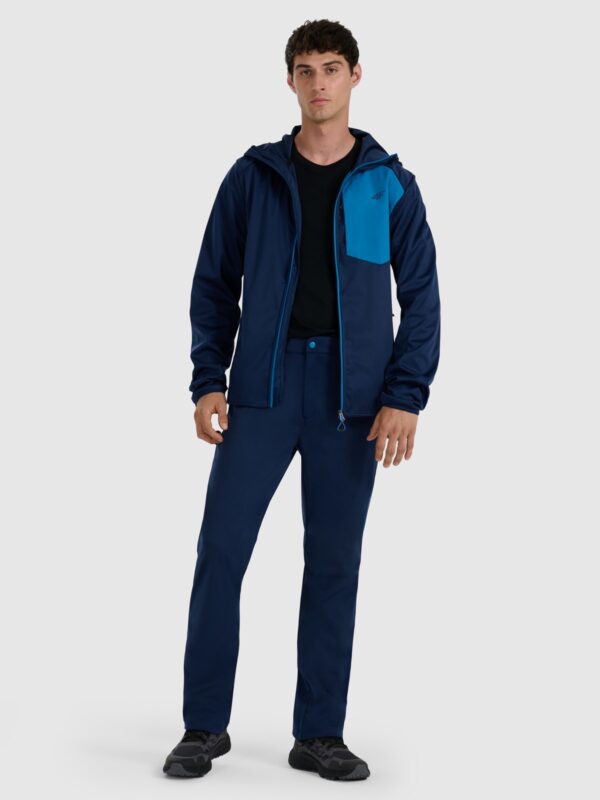 4F Kurtka softshell wiatroodporna membrana 8000 męska - granatowa