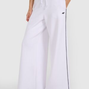 4F Spodnie dresowe z wiskozą damskie - białe