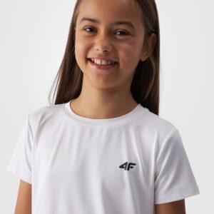 4F Komplet sportowy szybkoschnący na WF (koszulka+spodenki+worek) dziewczęcy - multikolor 122/128 (6-8 lat)