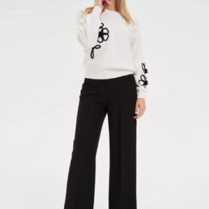 5ce0117befff82f131d9f78becd4b4860e14c249 Spodnie z szerokimi nogawkami czarne