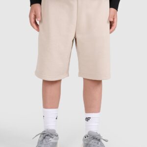 4F Spodenki dresowe chłopięce - beżowe 146 (10-11 lat)