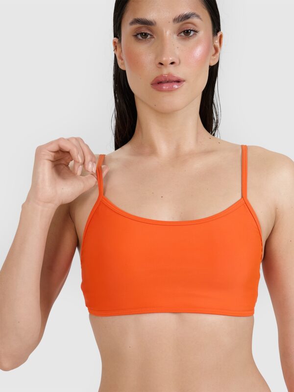 4F Góra od bikini damska - pomarańczowa