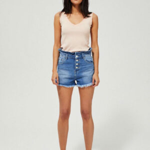Szorty jeansowe high waist niebieskie