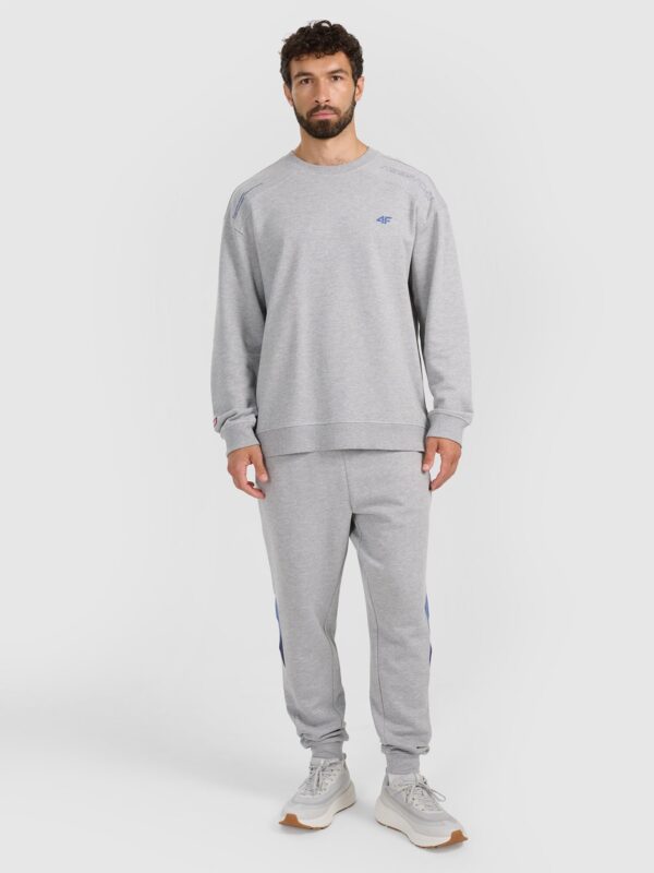 4F Bluza dresowa nierozpinana bez kaptura męska - szara