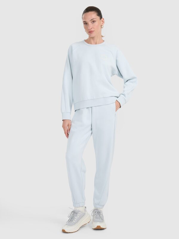 4F Bluza dresowa nierozpinana bez kaptura damska - niebieska