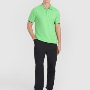 4F Koszulka polo regular męska - zielona