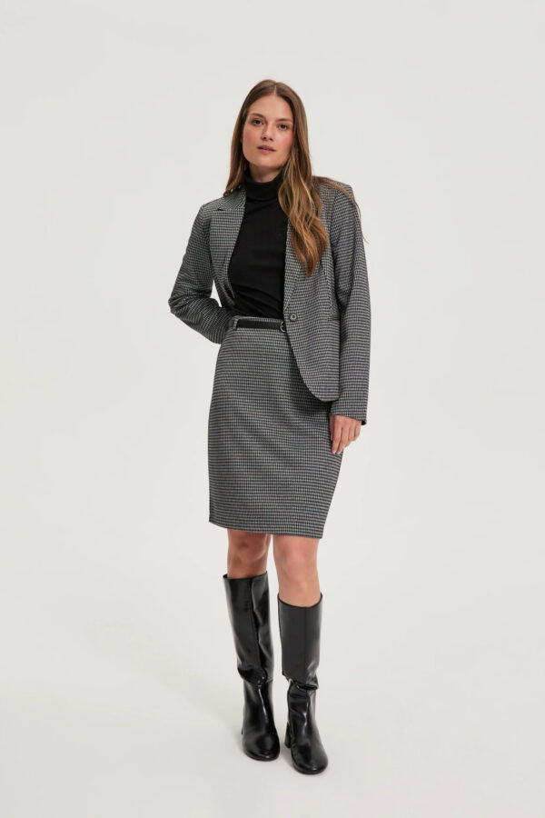 Spódnica w pepitkę szara