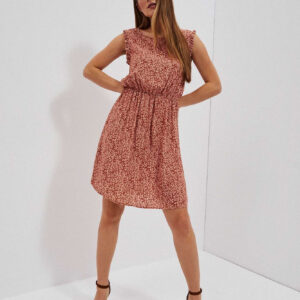 Wzorzysta sukienka brązowa