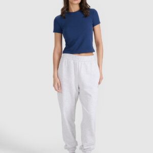 626dc7f3a964df39a9b9ec93cc6807238d689537 4F T-shirt slim z waflowej dzianiny damski - granatowy