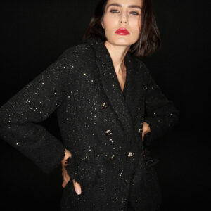 Marynarka z ozdobnymi guzikami czarna