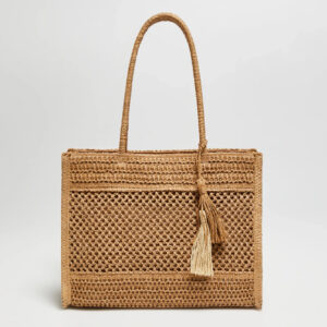 Torebka plażowa beżowa