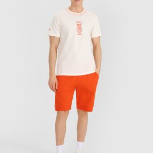 4F T-shirt regular z nadrukiem męski - biały