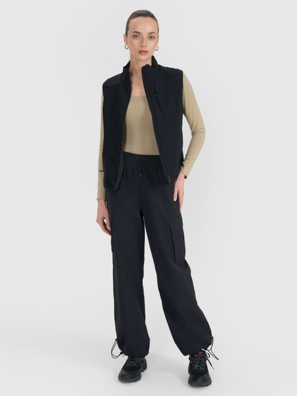 4F Bezrękawnik ze stójką damski - czarny