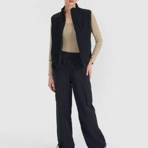 4F Bezrękawnik ze stójką damski - czarny